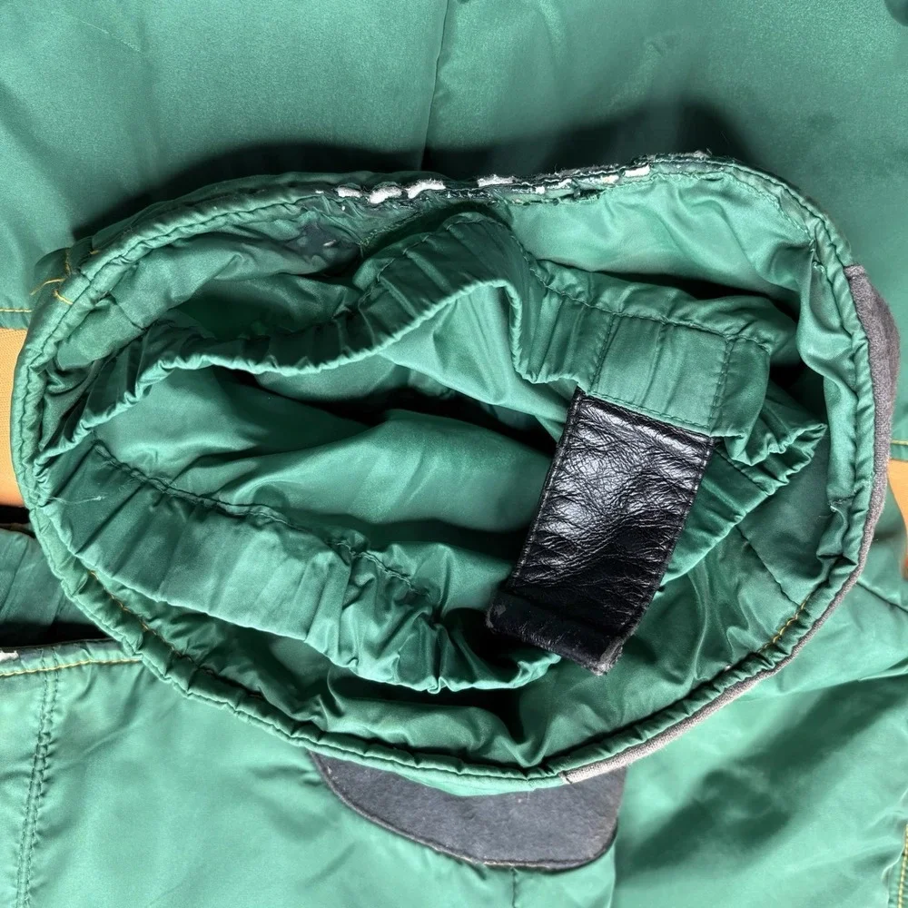 Beconta Men's Medium Green Orange Two Piece Coat Jacket 60s 70s‎ Snow Bib VTG